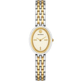 Tory Burch Oval White Dial Two Tone Steel Strap Watch for Women - TBW6033 Buy Now By Tory Burch