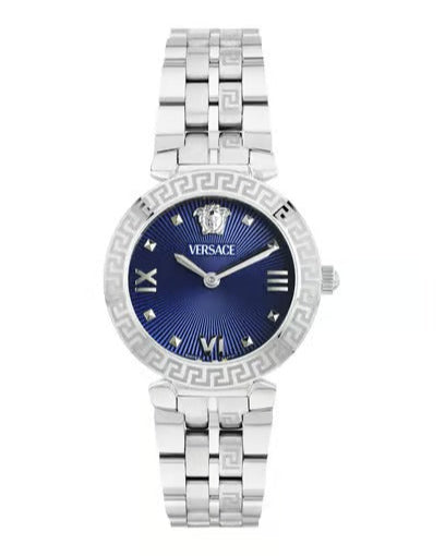 Versace Daphnis Analog Blue Dial Silver Steel Strap Watch for Women - VEOCA0124 Buy Now By Versace