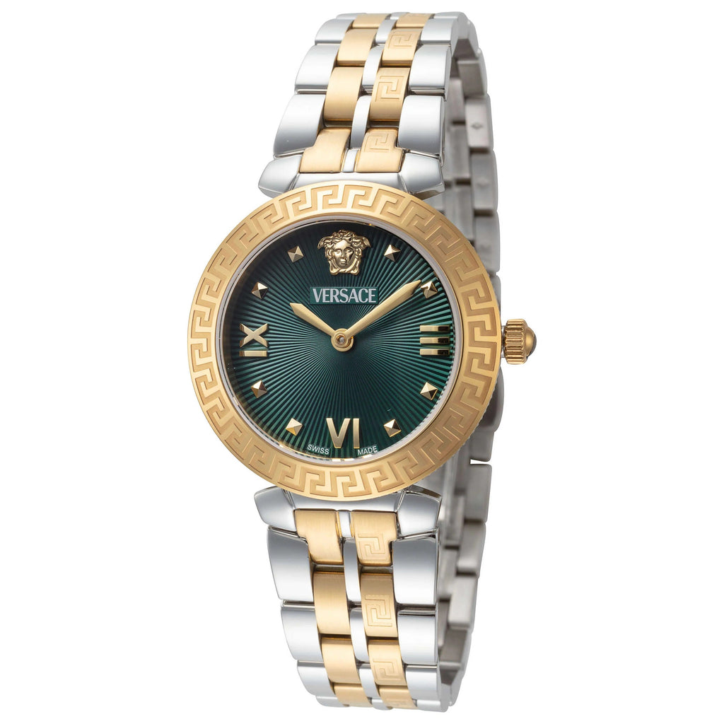Versace Daphnis Quartz Green Dial Two Tone Steel Strap Watch for Women - VEOCA0424 Buy Now By Versace