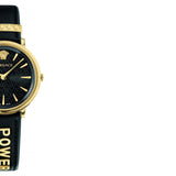 Versace V Circulus Quartz Black Dial Black Leather Strap Watch for Women - VBP12017 Buy Now By Versace