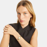 Tory Burch Oval White Dial Two Tone Steel Strap Watch for Women - TBW6033 Buy Now By Tory Burch