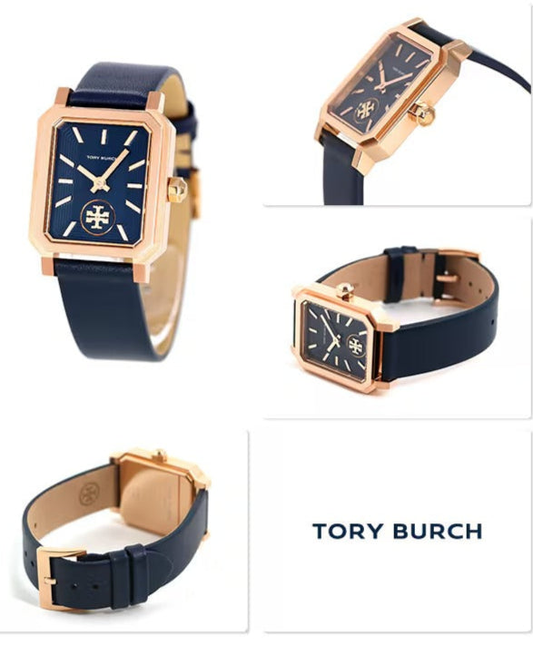 Tory Burch Robinson Quartz Blue Dial Blue Leather Strap Watch for Women - TBW1511 Buy Now By Tory Burch