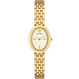 Tory Burch Oval White Dial Gold Steel Strap Watch for Women - TBW6032 Buy Now By Tory Burch