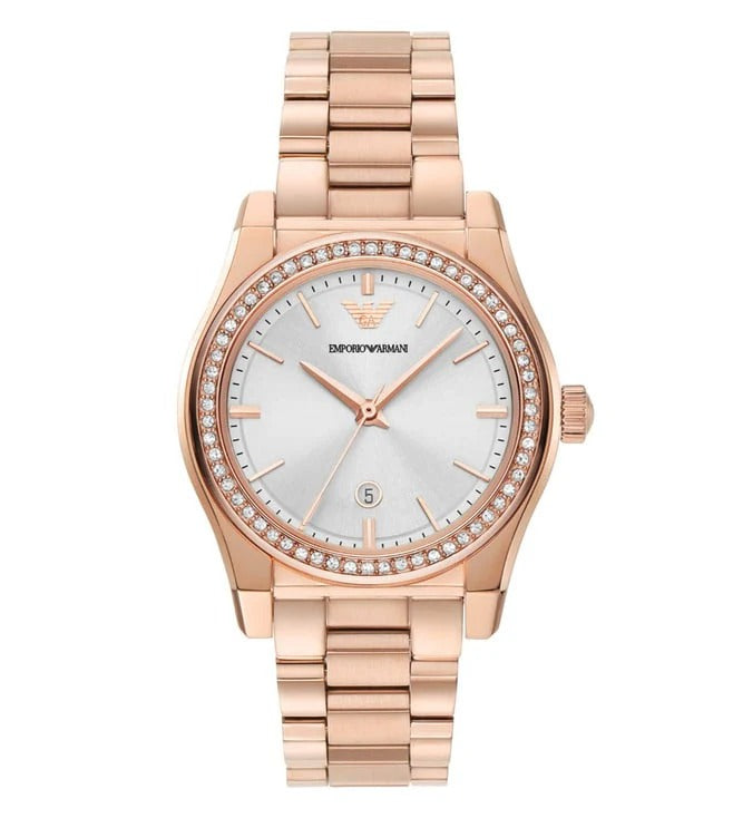 Emporio Armani Federica Analog Mother of Pearl Dial Rose Gold Steel Strap Watch for Women - AR11558 Buy Now By Emporio Armani