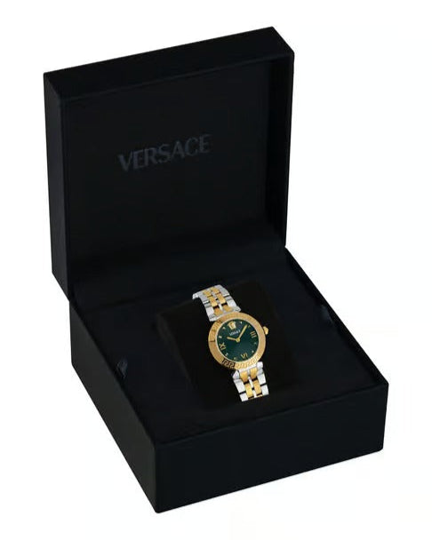 Versace Daphnis Quartz Green Dial Two Tone Steel Strap Watch for Women - VEOCA0424 Buy Now By Versace