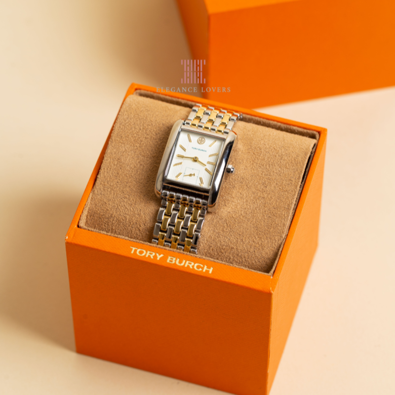 Tory Burch Eleanor White Dial Two Tone Steel Strap Watch for Women - TBW1070 Buy Now By Tory Burch