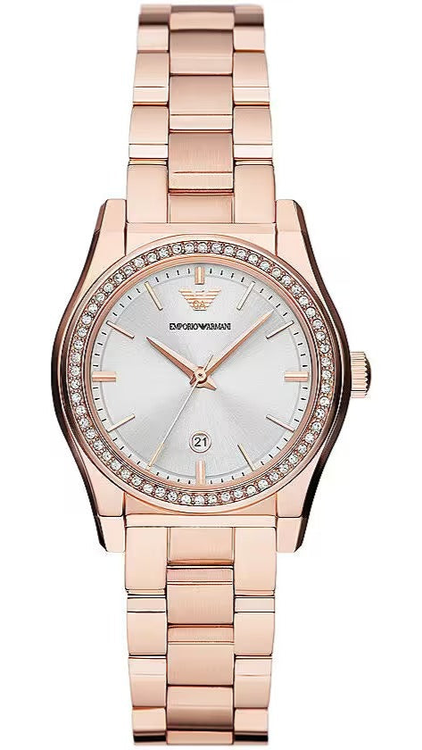 Emporio Armani Federica Analog Mother of Pearl Dial Rose Gold Steel Strap Watch for Women - AR11558 Buy Now By Emporio Armani