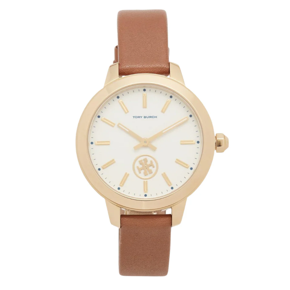 Tory Burch Collins Quartz White Dial Brown Leather Strap Watch for Women - TBW1202 Buy Now By Tory Burch