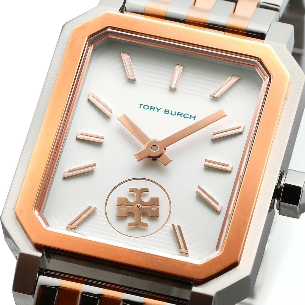 Tory Burch Robinson White Dial Two Tone Steel Strap Watch for Women - TBW1509 Buy Now By Tory Burch