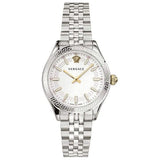 Versace Hellenyium Quartz White Dial Silver Steel Strap Watch for Women - VEHU00320 Buy Now By Versace