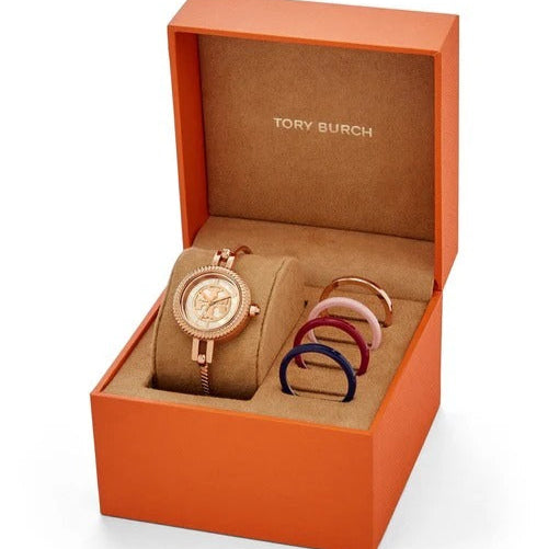 Tory Burch Riva Rose Gold Dial Rose Gold Steel Strap Watch for Women - TBW4037 Buy Now By Tory Burch