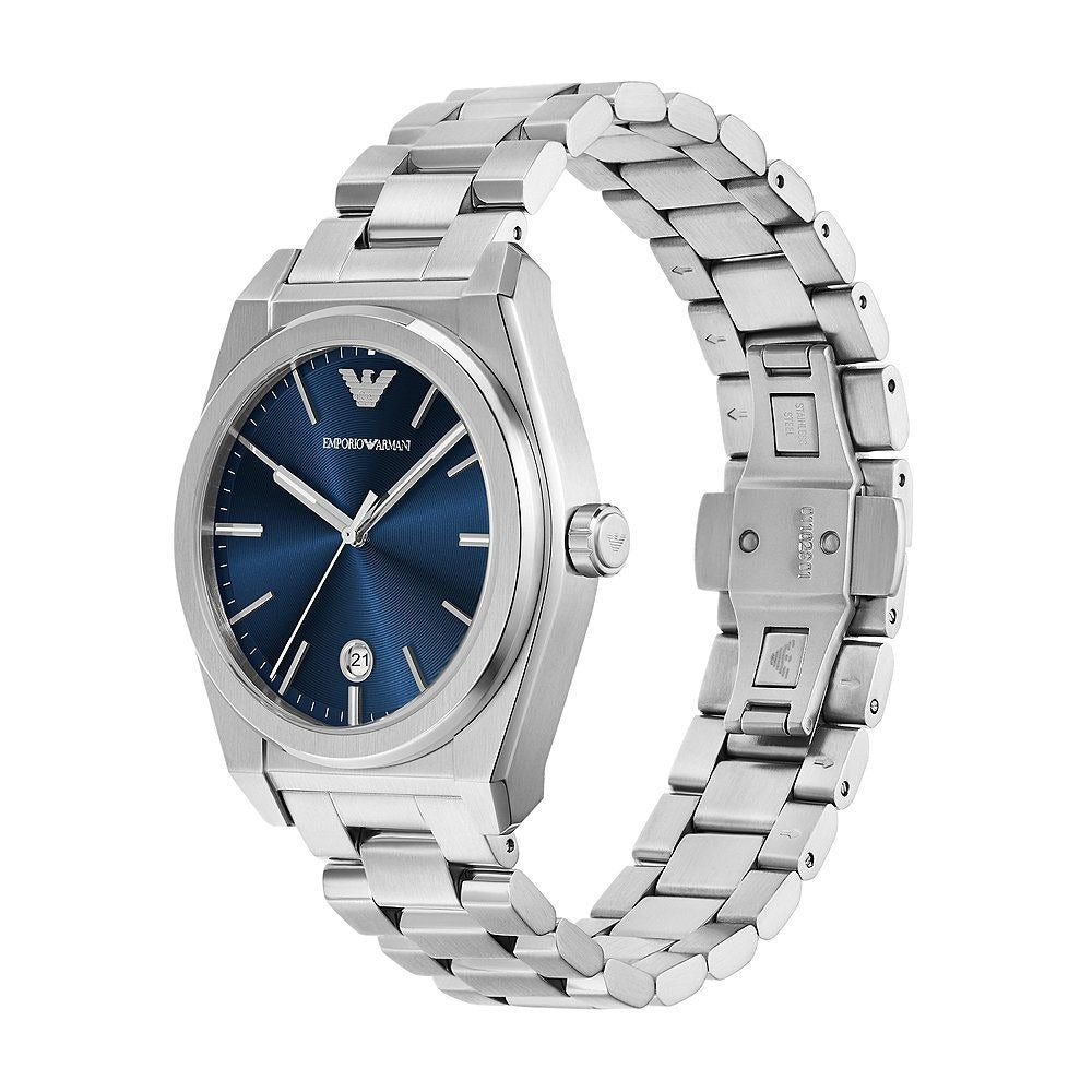 Emporio Armani Frederico Analog Blue Dial Silver Steel Strap Watch for Men - AR11620 Buy Now By Emporio Armani