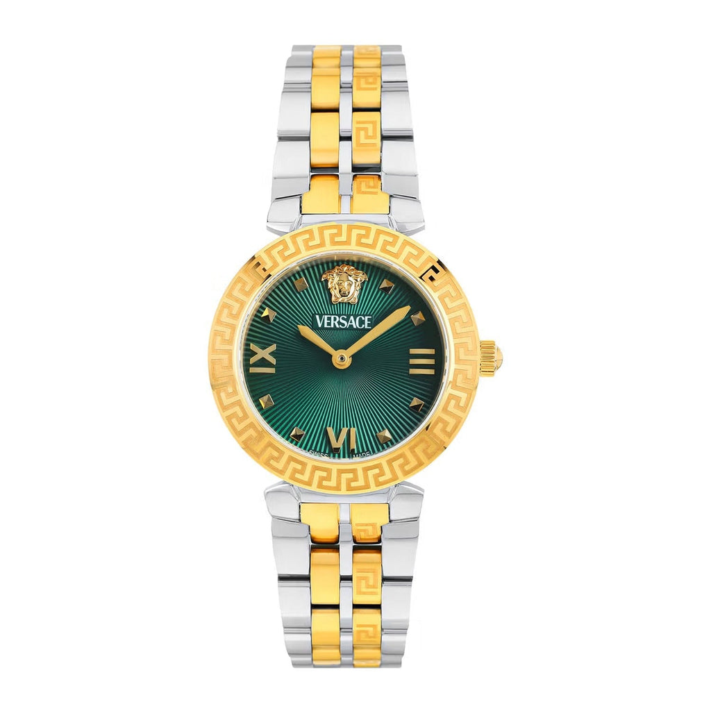 Versace Daphnis Quartz Green Dial Two Tone Steel Strap Watch for Women - VEOCA0424 Buy Now By Versace