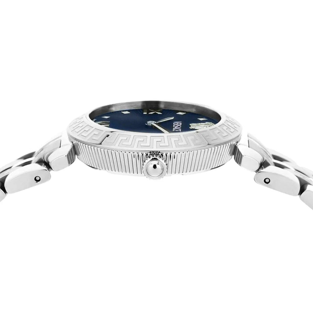 Versace Daphnis Analog Blue Dial Silver Steel Strap Watch for Women - VEOCA0124 Buy Now By Versace