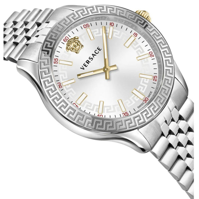 Versace Hellenyium Quartz White Dial Silver Steel Strap Watch for Women - VEHU00320 Buy Now By Versace