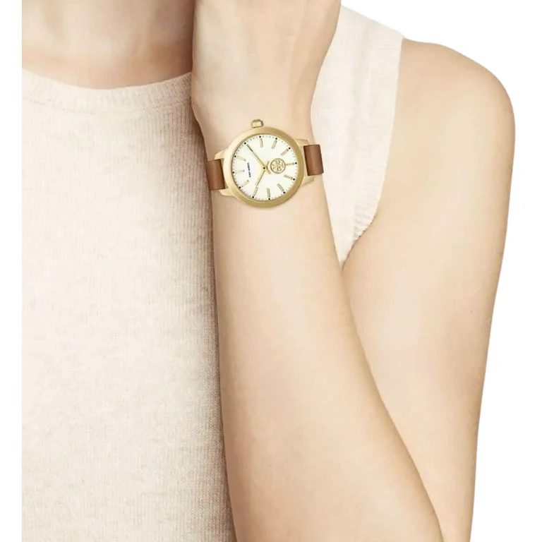 Tory Burch Collins Quartz White Dial Brown Leather Strap Watch for Women - TBW1202 Buy Now By Tory Burch