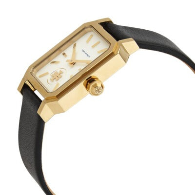 Tory Burch Robinson White Dial Black Leather Strap Watch for Women - TBW1504 Buy Now By Tory Burch