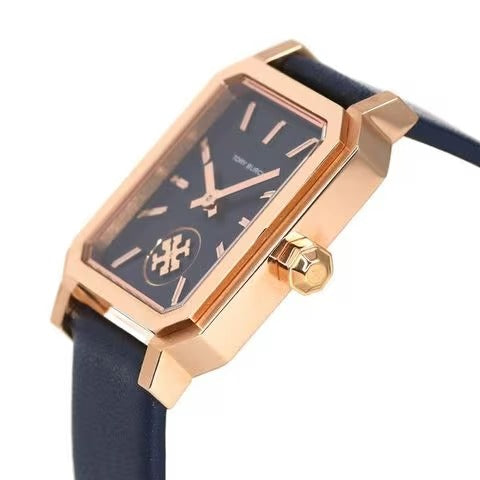 Tory Burch Robinson Quartz Blue Dial Blue Leather Strap Watch for Women - TBW1511 Buy Now By Tory Burch