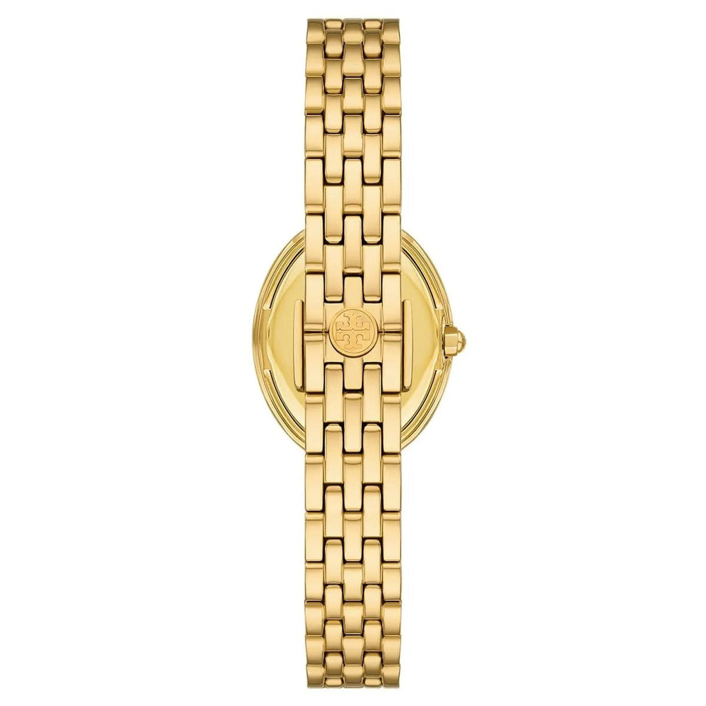 Tory Burch Oval White Dial Gold Steel Strap Watch for Women - TBW6032 Buy Now By Tory Burch