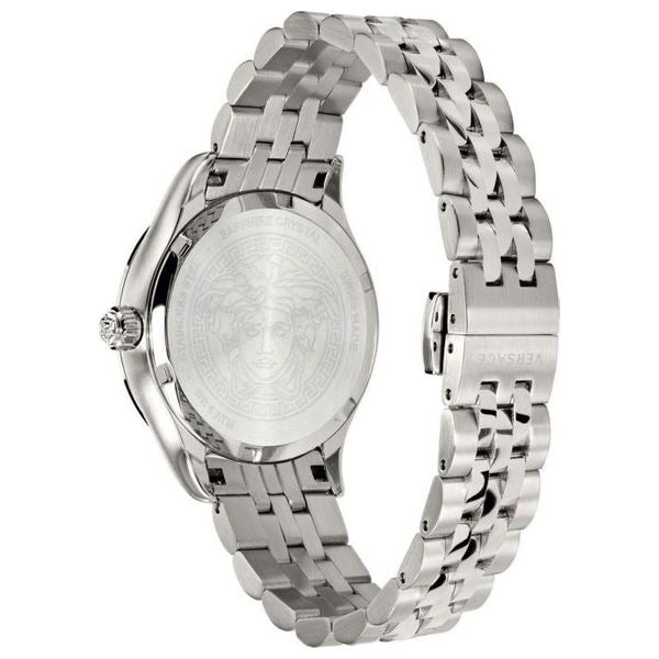 Versace Hellenyium Quartz White Dial Silver Steel Strap Watch for Women - VEHU00320 Buy Now By Versace