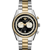 Emporio Armani Racer Chronograph Black Dial Two Tone Steel Strap Watch for Men - AR11678 Buy Now By Emporio Armani