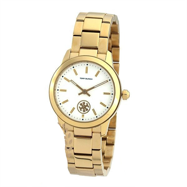Tory Burch Collins White Dial Gold Steel Strap Watch for Women - TBW1300 Buy Now By Tory Burch