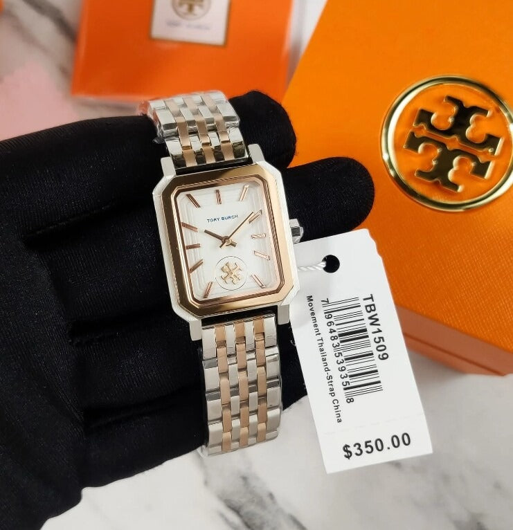 Tory Burch Robinson White Dial Two Tone Steel Strap Watch for Women - TBW1509 Buy Now By Tory Burch