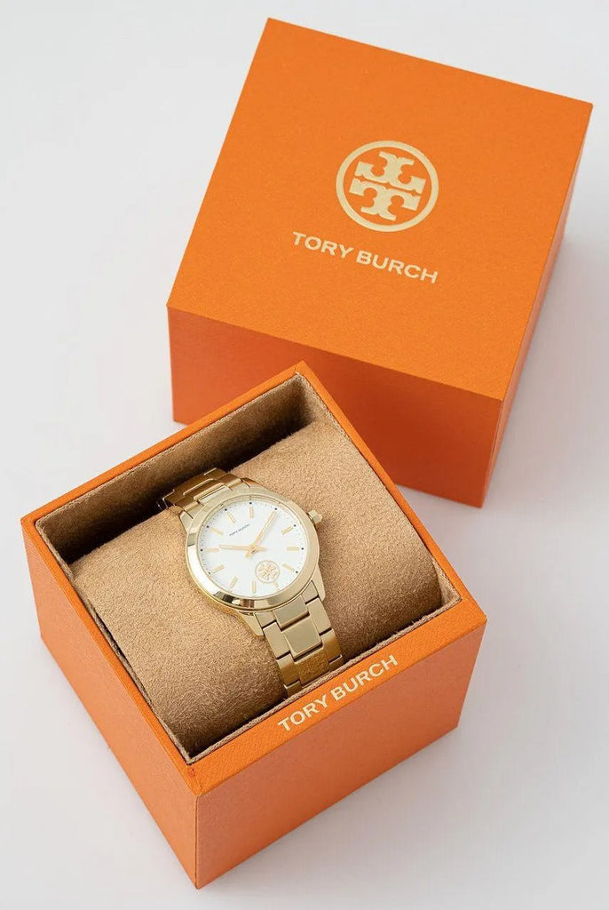 Tory Burch Collins White Dial Gold Steel Strap Watch for Women - TBW1300 Buy Now By Tory Burch