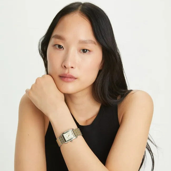 Tory Burch Eleanor White Dial Silver Steel Strap Watch for Women - TBW1069 Buy Now By Tory Burch