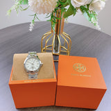 Tory Burch Collins White Dial Silver Steel Strap Watch for Women - TBW1301 Buy Now By Tory Burch