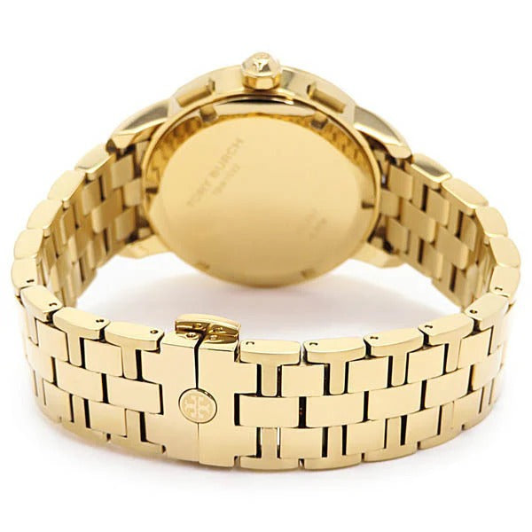 Tory Burch Classic Chronograph White Dial Gold Steel Strap Watch for Women - TBW1032 Buy Now By Tory Burch