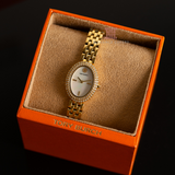 Tory Burch Oval Mother of Pearl Dial Gold Steel Strap Watch for Women - TBW6034 Buy Now By Tory Burch