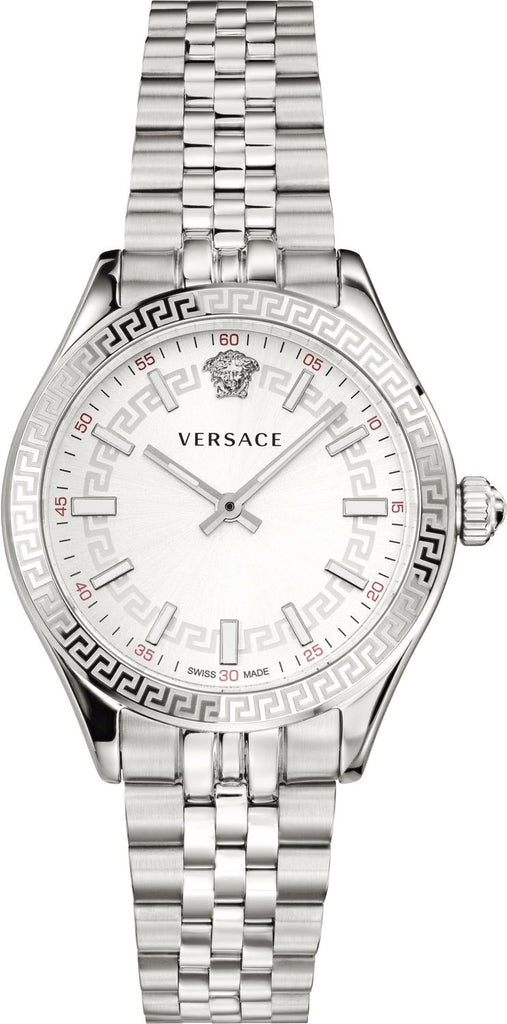 Versace Hellenyium Quartz White Dial Silver Steel Strap Watch for Women - VEHU00320 Buy Now By Versace