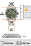 Emporio Armani Federico Chronograph Green Dial Silver Steel Strap Watch for Men - AR11640 Buy Now By Emporio Armani