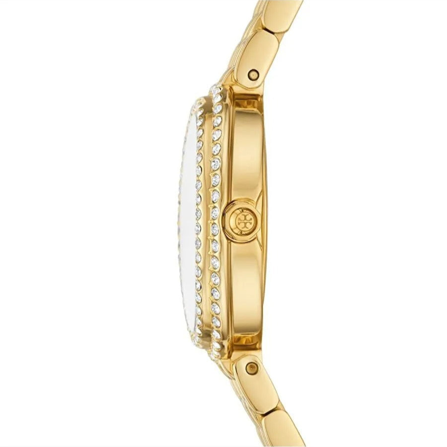 Tory Burch Oval Mother of Pearl Dial Gold Steel Strap Watch for Women - TBW6034 Buy Now By Tory Burch