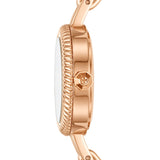Tory Burch Riva Rose Gold Dial Rose Gold Steel Strap Watch for Women - TBW4037