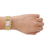 Tory Burch Eleanor Mother of Pearl Pink Dial Gold Steel Strap Watch for Women - TBW1077 Buy Now By Tory Burch