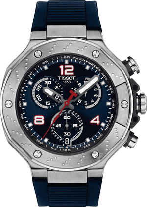Tissot T Race Moto GP Limited Edition Chronograph Blue Dial Blue Rubber Strap Watch for Men - T141.417.17.047.00 Buy Now By Tissot