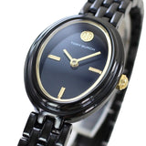 Tory Burch Oval Black Dial Black Steel Strap Watch for Women - TBW6035 Buy Now By Tory Burch