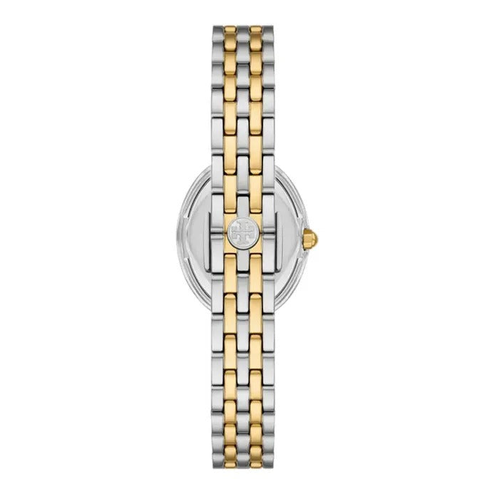 Tory Burch Oval White Dial Two Tone Steel Strap Watch for Women - TBW6033 Buy Now By Tory Burch