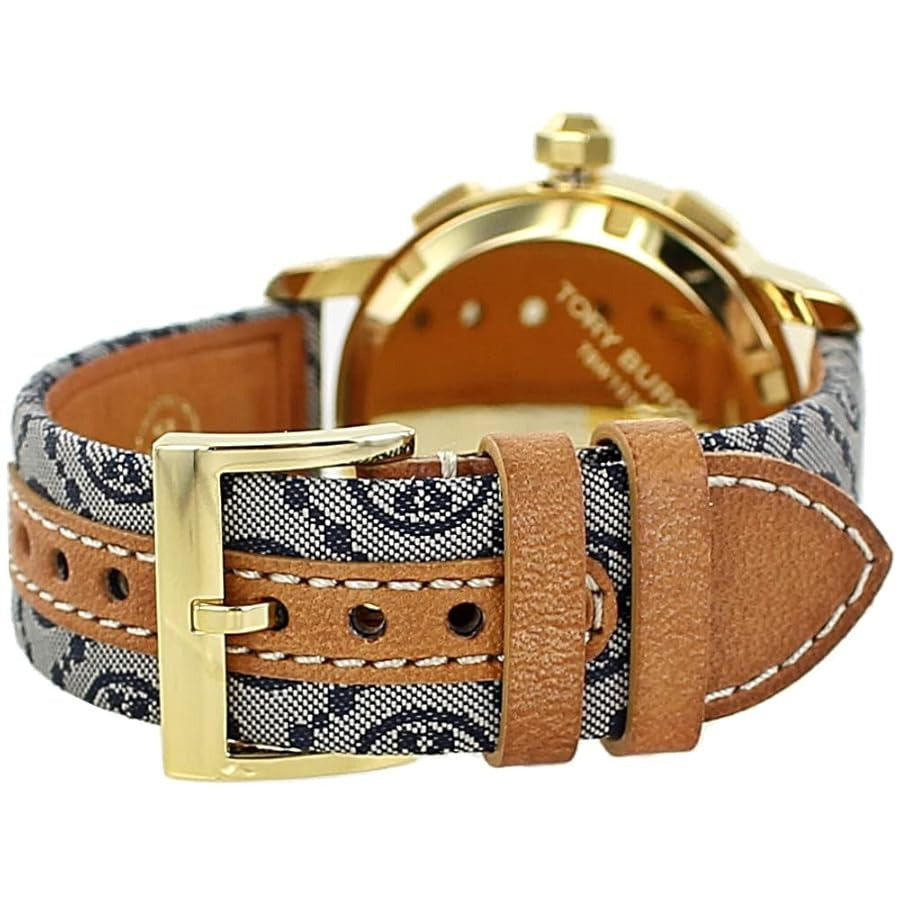 Tory Burch Classic Chronograph White Dial Grey Nylon Strap Watch for Women - TBW1035 Buy Now By Tory Burch