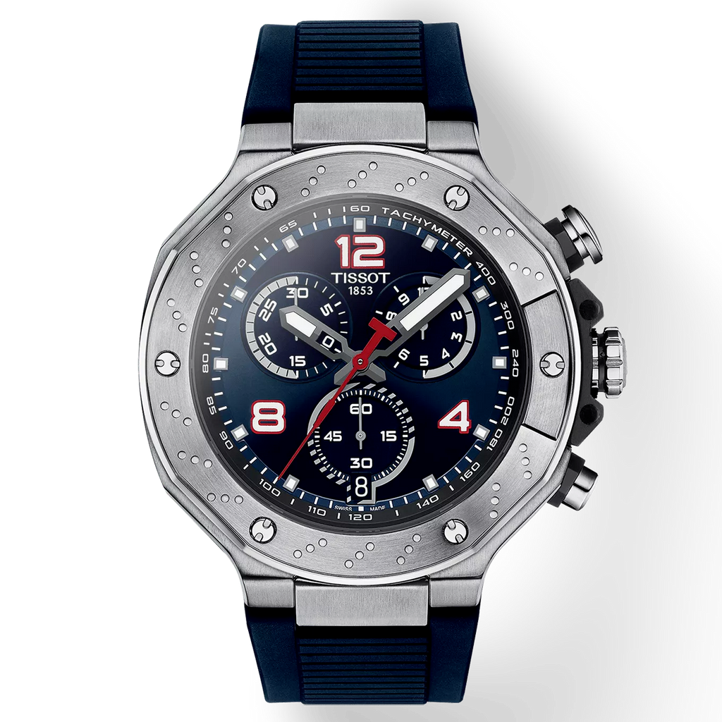 Tissot T Race Moto GP Limited Edition Chronograph Blue Dial Blue Rubber Strap Watch for Men - T141.417.17.047.00 Buy Now By Tissot