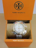 Tory Burch The Tory Chronograph White Dial Maroon Jacquard Strap Watch for Women - TBW1050 Buy Now By Tory Burch
