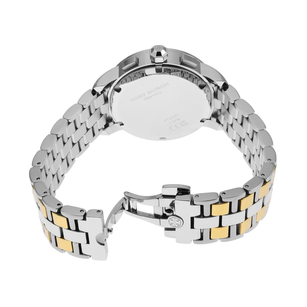 Tory Burch Classic Chronograph White Dial Two Tone Steel Strap Watch for Women - TBW1034 Buy Now By Tory Burch