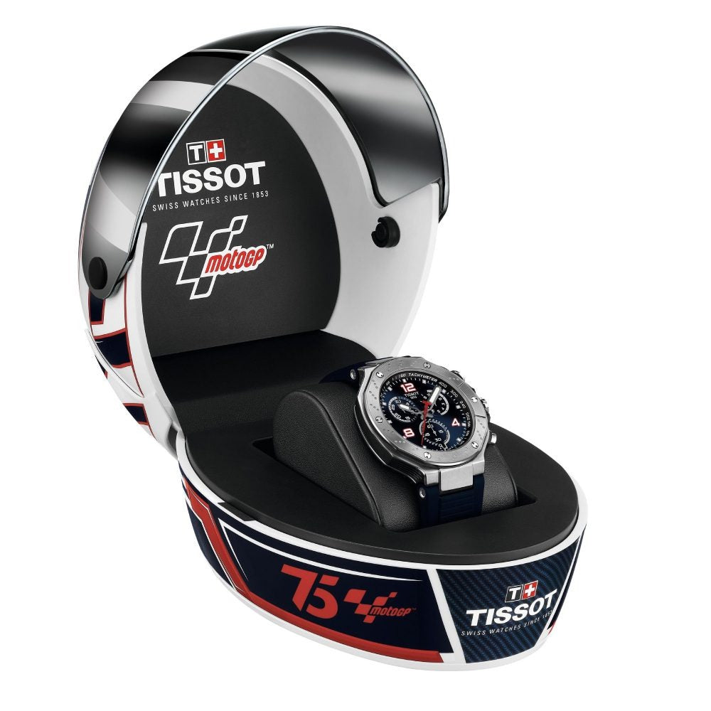 Tissot T Race Moto GP Limited Edition Chronograph Blue Dial Blue Rubber Strap Watch for Men - T141.417.17.047.00 Buy Now By Tissot