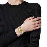 Versace Reve Analog Gold Dial Two Tone Steel Strap Watch for Women - VE8B00324 Buy Now By Versace
