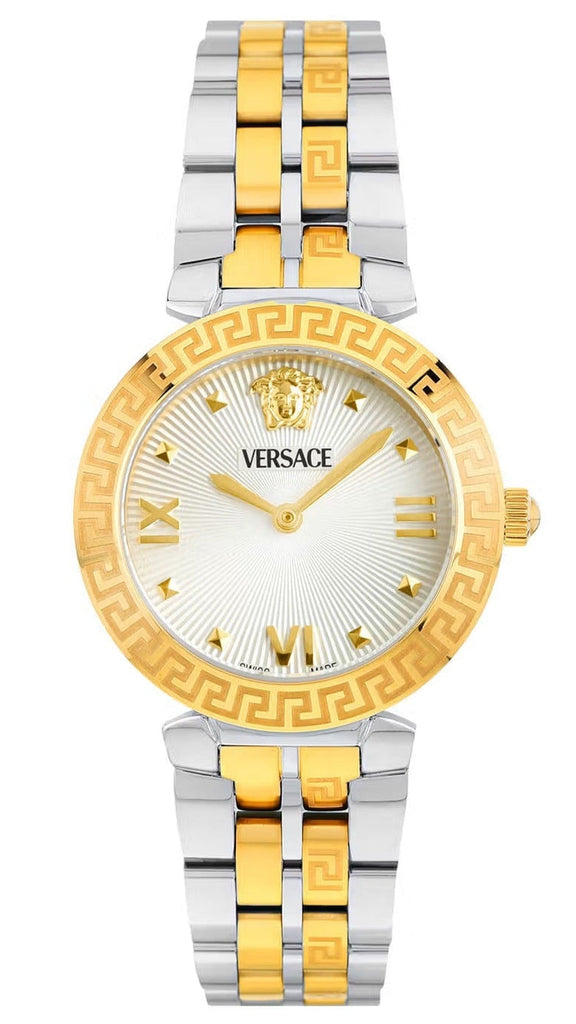 Versace Daphnis White Dial Two Tone Steel Strap Watch for Women - VEOCA0324 Buy Now By Versace