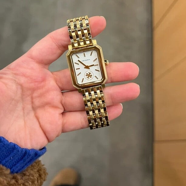 Tory Burch Robinson White Dial Gold Steel Strap Watch for Women - TBW1500 Buy Now By Tory Burch