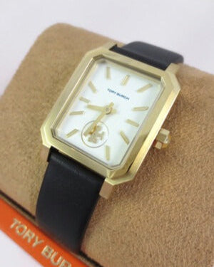 Tory Burch Robinson White Dial Black Leather Strap Watch for Women - TBW1504 Buy Now By Tory Burch