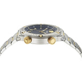 Versace Greca Logo Diver Quartz Black Dial Two Tone Steel Strap Watch for Men - VE8G00424 Buy Now By Versace